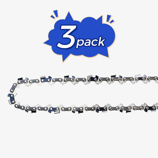 Chainsaw Chain Clearance | 3/8" LP Pitch .050" Gauge From 45-84 Drive Links (Fit For 12"- 20" Guide Bar) (3 Pack)
