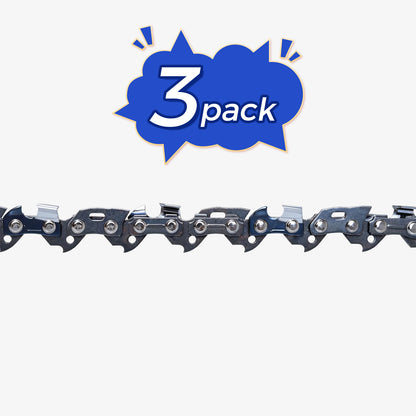 Chainsaw Chain Clearance | 3/8" LP Pitch .043" Gauge  From 33-60 Drive Links (Fit For 8"- 18" Guide Bar) (3 Pack)