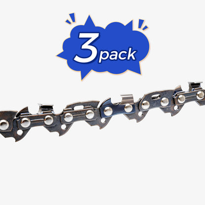 Chainsaw Chain Clearance | 3/8" LP Pitch .043" Gauge  From 33-60 Drive Links (Fit For 8"- 18" Guide Bar) (3 Pack)