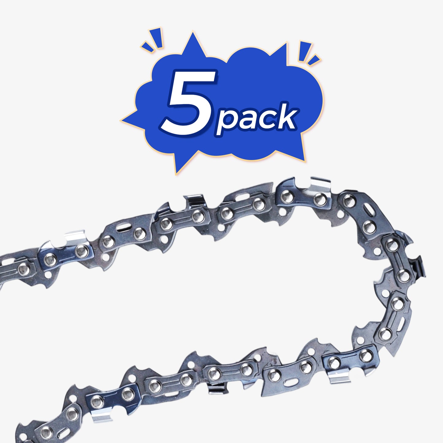Chainsaw Chain Clearance | 3/8" LP Pitch .043" Gauge  From 33-60 Drive Links (Fit For 8"- 18" Guide Bar) (5 Pack)